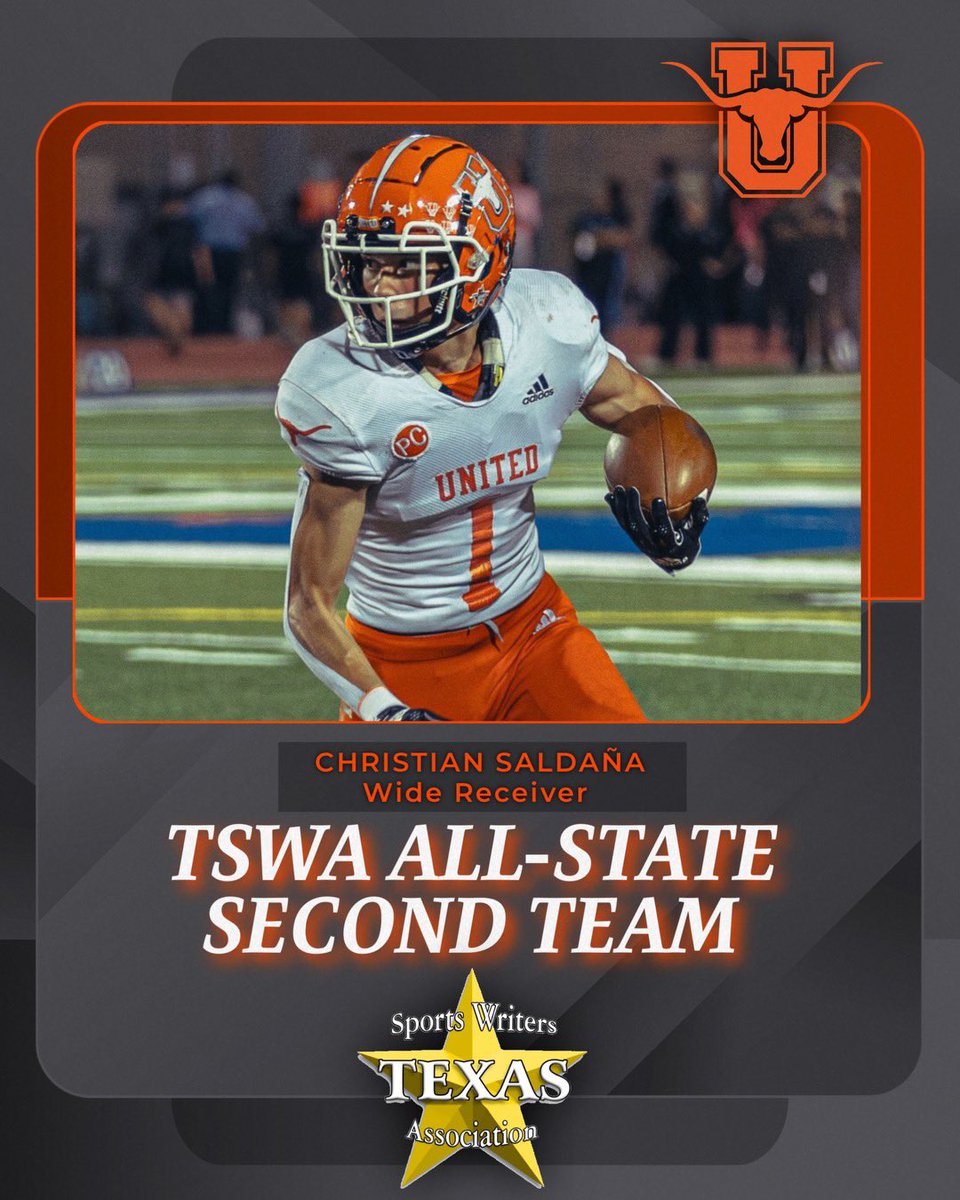UHSLonghornsFB🏈 (@uhslonghornsfb) on Twitter photo Congratulations to our 5 Longhorns that were selected to the 2023 6A Texas Sports Writers Association All-State Team!!
<a href="/ChristianSal01/">Christian Saldaña</a>
(1 of 5)
Hook ‘em!! 🤘
#uhsallin
#uhsearntherighttowin Congratulations to our 5 Longhorns that were selected to the 2023 6A Texas Sports Writers Association All-State Team!!
<a href="/ChristianSal01/">Christian Saldaña</a>
(1 of 5)
Hook ‘em!! 🤘
#uhsallin
#uhsearntherighttowin