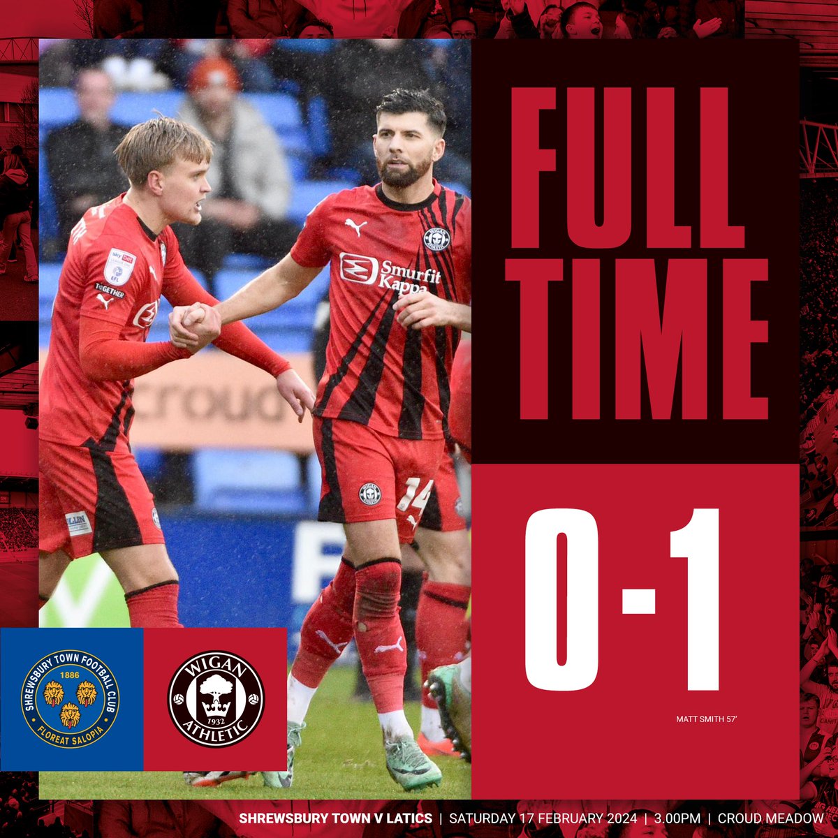LaticsOfficial's tweet image. Leaving Shropshire with all three points 😍

#wafc 🔴⚫️