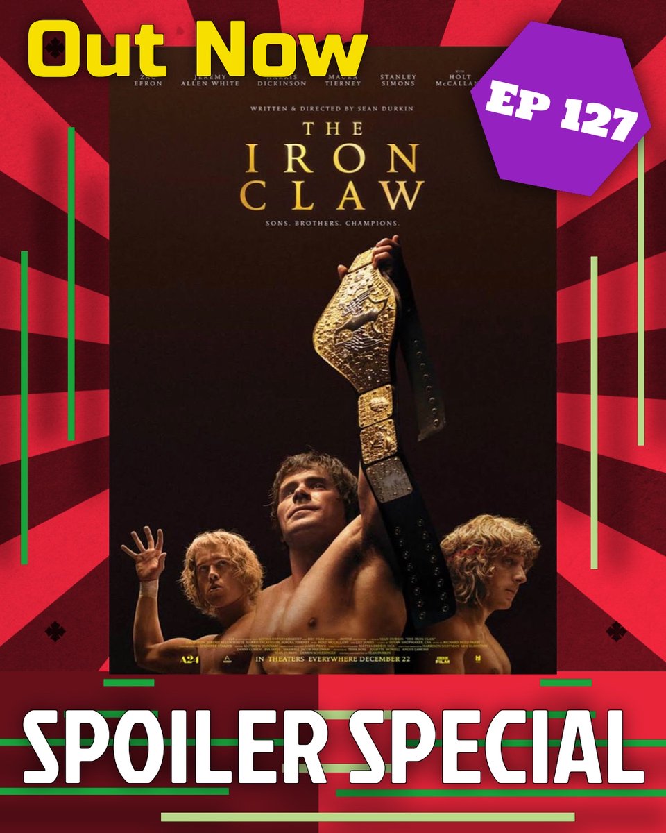 fvf_podcast's tweet photo. We are 😢 spoiling 😢 The Iron Claw 😢 with a special guest Adam from @raisedonfilmpodcast  
https://t.co/B350eCzI9w
#cinephile #fyp #foryourpage #theironclaw #oscars #oscarnominations #zacefron #wrestling #wwe #wwf #jeremyallenwhite #harrisdickinson #vonerichs #thevonerichfamily https://t.co/oshB3fh1ce