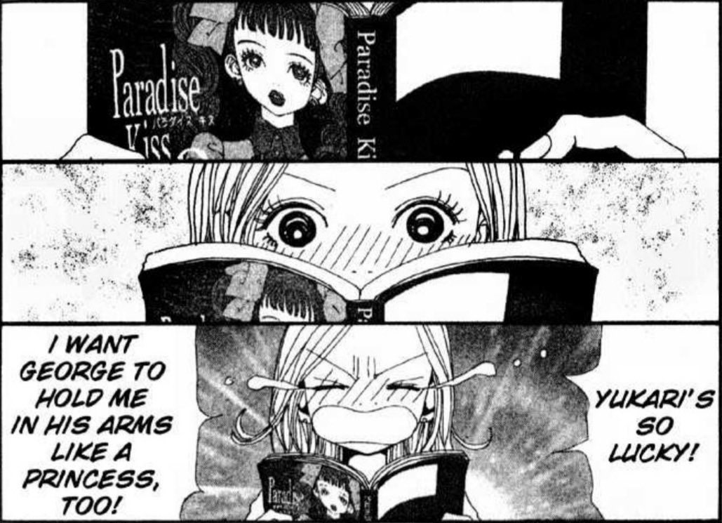 NANAsect's tweet photo. Hachi reading “Paradise Kiss” ❤️ https://t.co/3j0ILkR55B