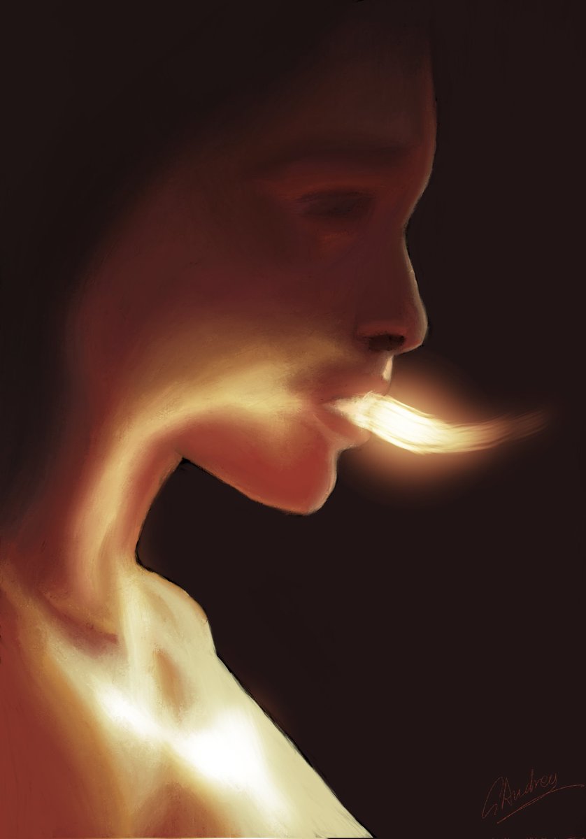 Cantar: treure aquella cremor de dins en forma de música.

#digitalart #oilpainting #classicalsinging