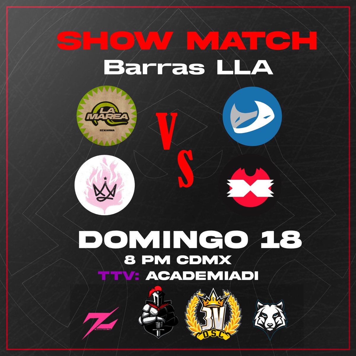 El segundo Showmatch pero no menos importante se hará de las Barras de la LLA.
#ADILOL