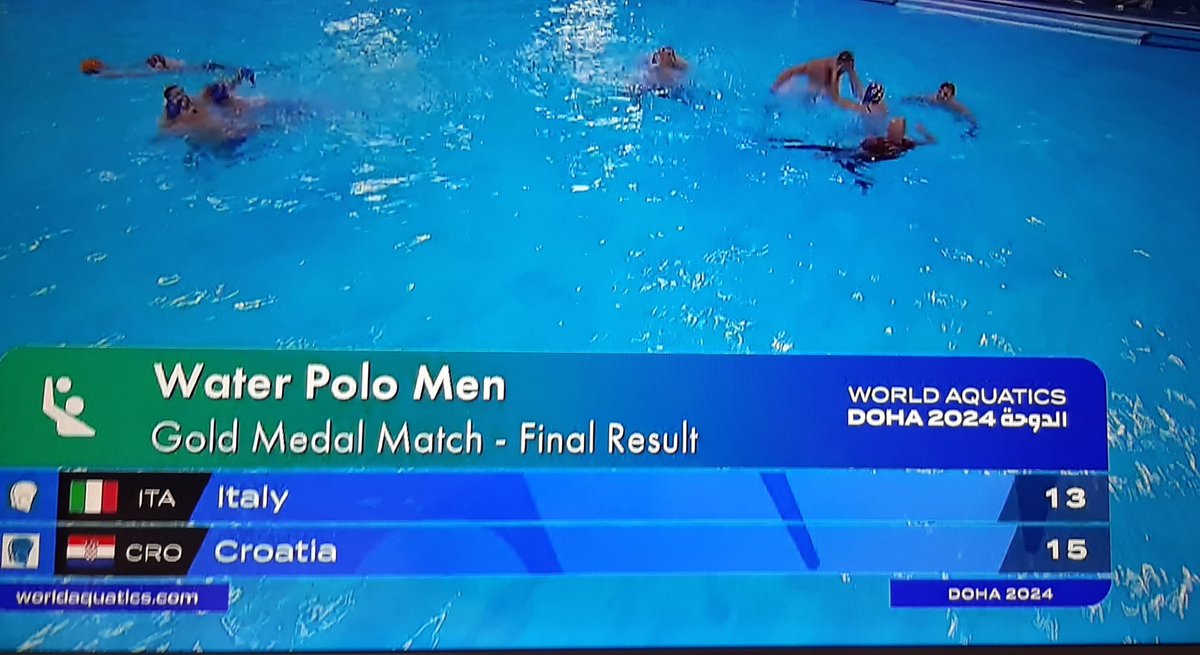 zizionice's tweet photo. Il #Settebello perde i mondiali di #Doha2024 ai rigori dopo un testa a testa furioso con i #Croati!! Grazie lo stesso ragazzi siete stati bravissimi!!💪💪👏👏💙💙 https://t.co/Ih5r18wTeQ