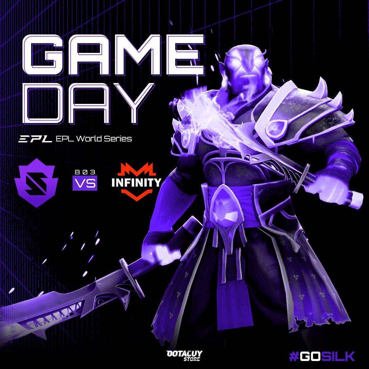 💥¡A PELEAR POR LA FINAL!💥

Arrancamos nuestra aventura por el Lower Bracket de la EPL y para seguir avanzando en el torneo hay que ganar esta tarde.

🆚 <a href="/InFinitye_sport/">INFINITY 🚀</a> 
⏰ 13:00 🇵🇪
🏆 Playoffs
🟪 twitch.tv/epldota_en1

¡VAMOS PIBES!🙌🏽

#GOSILK