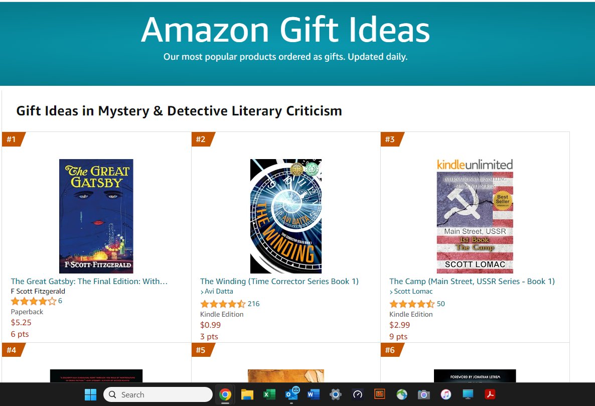 Right now, #THEWINDING is on the #amazongiftideas. At #2. Amazon.com Series Link amazon.com/dp/B09MR3WWNN
#indieauthors #ShamelessSelfpromoSaturday
#WritingCommunity #writerslift #thetimecorrectorseries #scifi #sciencefiction #timetravel
