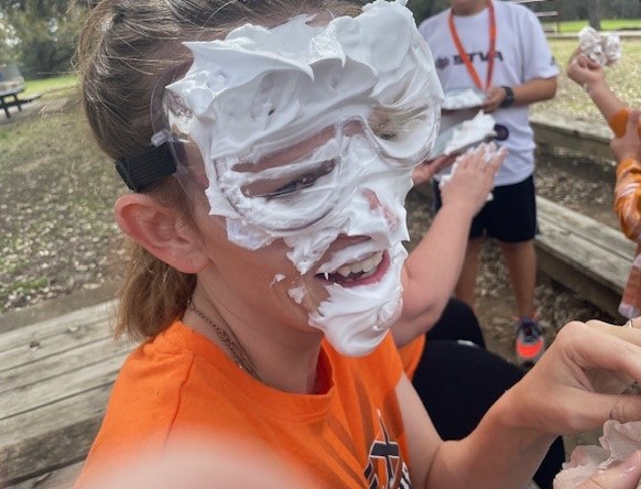 RedlandOaksES's tweet image. @RedlandOaksES 5th grade teachers Ms. Rutkowski &amp;amp; Ms. D&apos;Ambrosio challenged their Raccoons to $120 per lap in APEX pledges. Looks like the kiddos came through! This is what 49 shaving cream pies in the face look like! Way to 5th grade! 🦝 #neisd @NEISD