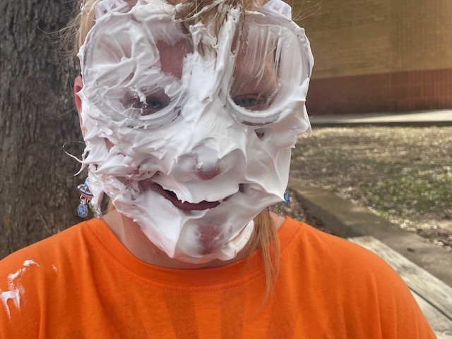 RedlandOaksES's tweet image. @RedlandOaksES 5th grade teachers Ms. Rutkowski &amp;amp; Ms. D&apos;Ambrosio challenged their Raccoons to $120 per lap in APEX pledges. Looks like the kiddos came through! This is what 49 shaving cream pies in the face look like! Way to 5th grade! 🦝 #neisd @NEISD