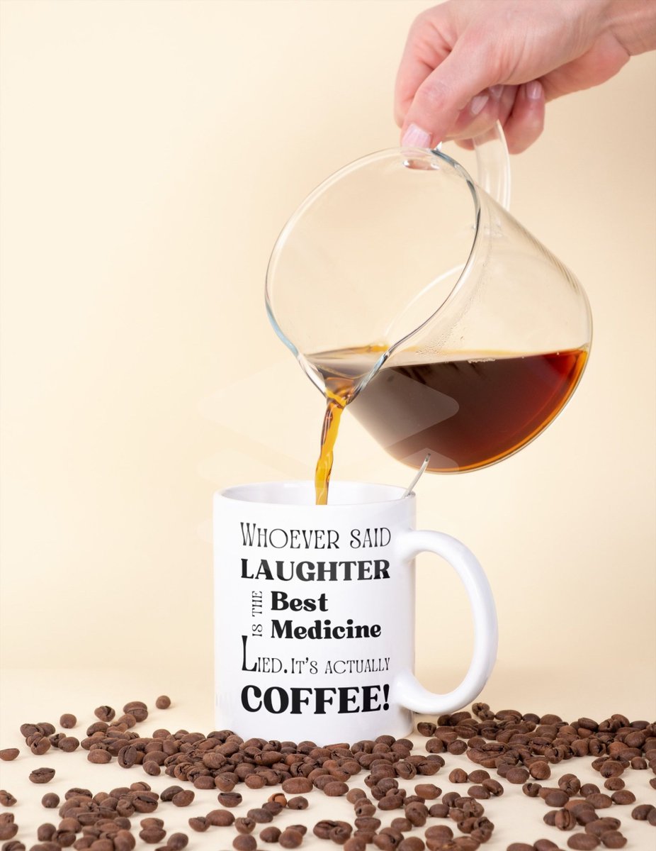 Whoever said laughter is the best medicine was sooo close. It's actually #coffee. That's the best medicine! You need a dose? ☕ Get the #mugs today at #caFUNated: buff.ly/3xG0oeL 

#coffeetime #coffeecup #coffmug #officemug #giftsforcoffeelovers #coffeedecor