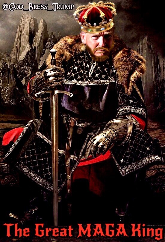 ONLY the KING holds the Sword
#KingTrump👑