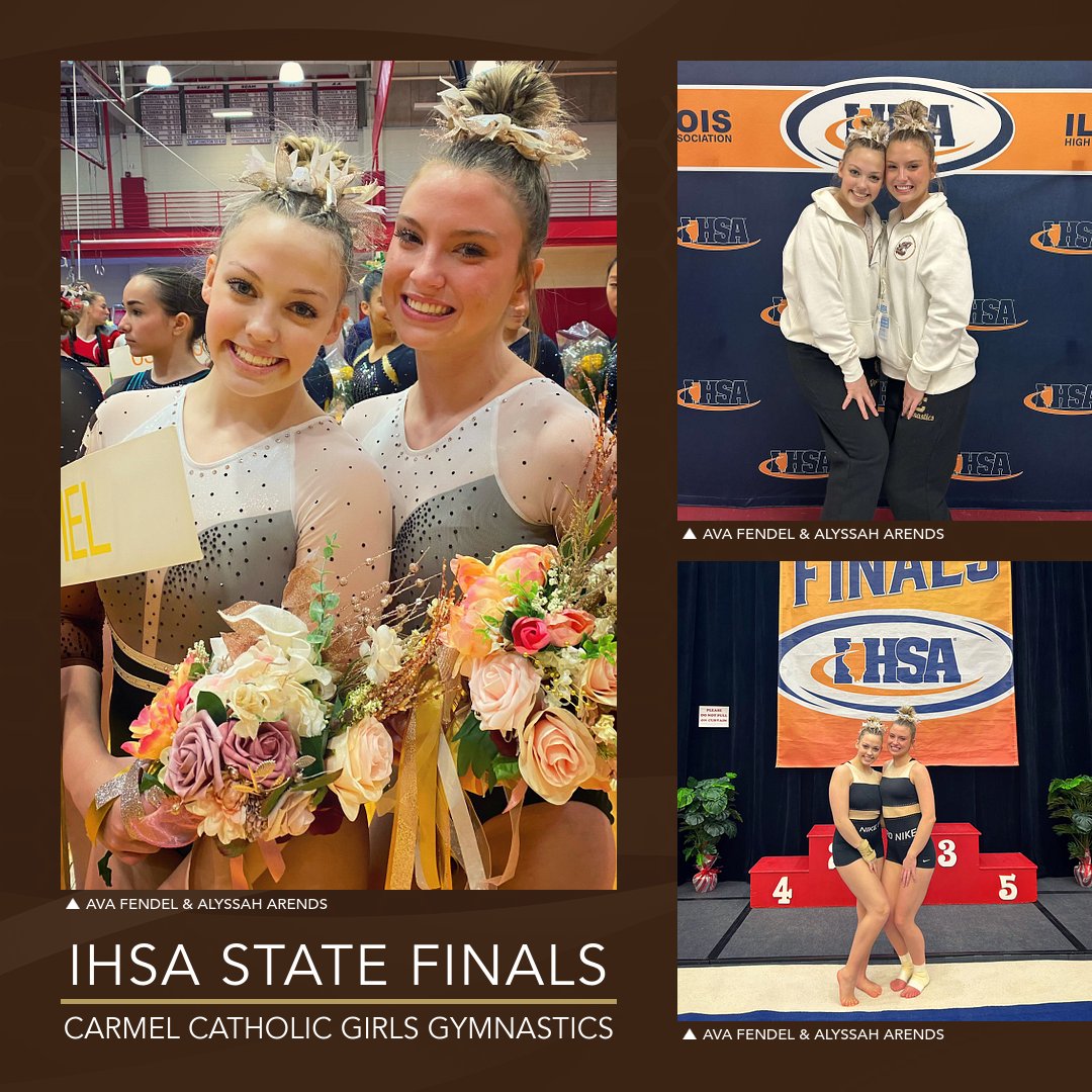 Congrats to Ava Fendel &amp; Alyssah Arends on their spectacular prelim performances at Gymnastics State! Alyssah finished the day ranked 12th on Floor &amp; 19th on Beam, while Ava's 4th-place effort on Beam &amp; 8th-place mark on Vault qualify her for today's IHSA Finals! 🤎💛#SailSairs
