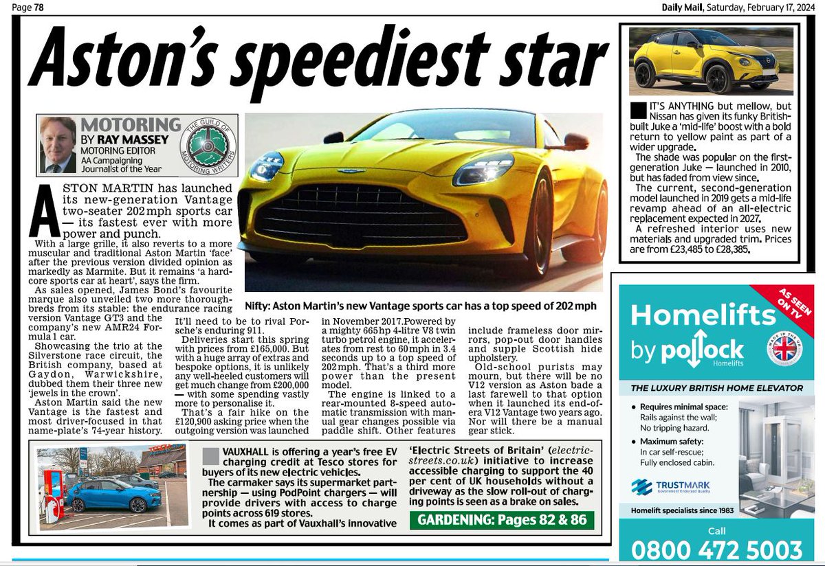 raymasseytweets's tweet photo. Vauxhall's free charging deal @Tesco for new #EV buyers.
Read me @DailyMailUK @MailOnline
@vauxhall @VauxhallPR @MattBendall @jertownsend #Vauxhall #Tesco #PodPoint @Pod_Point @James_McKemey #electric #consumer #motoring
https://t.co/Csfqi4UevW https://t.co/atbs3ShU8d