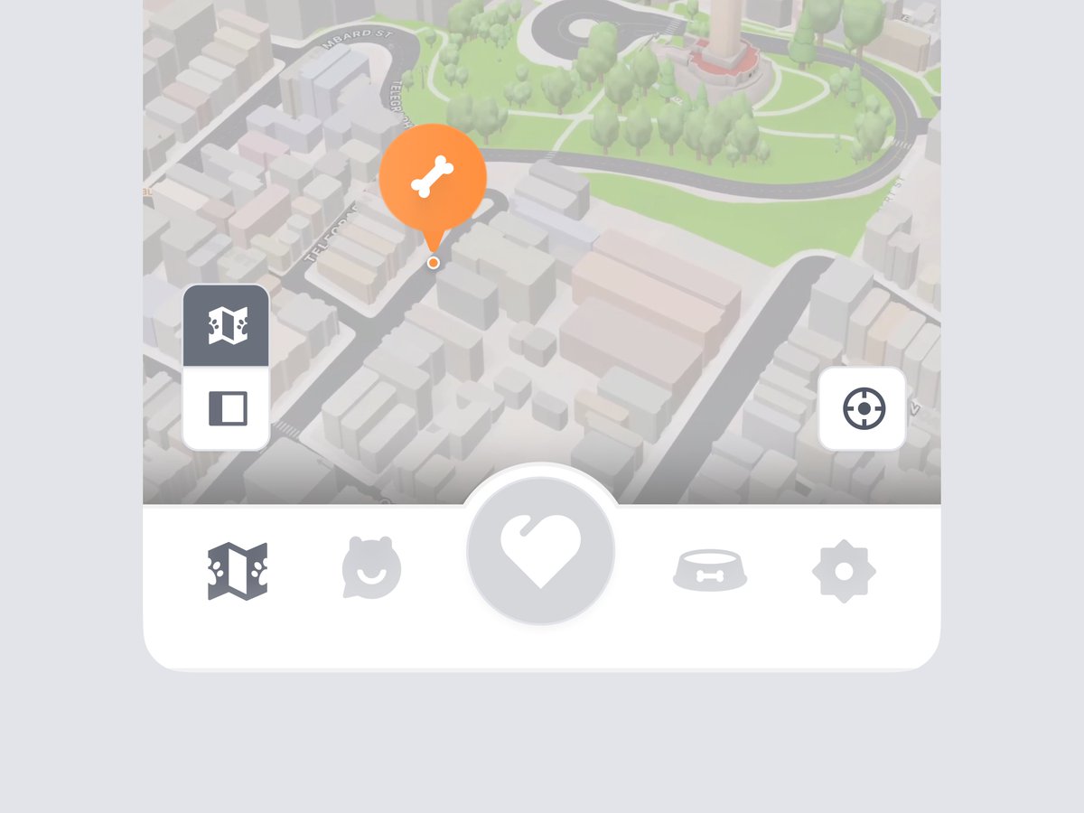 Map UI in light theme colors