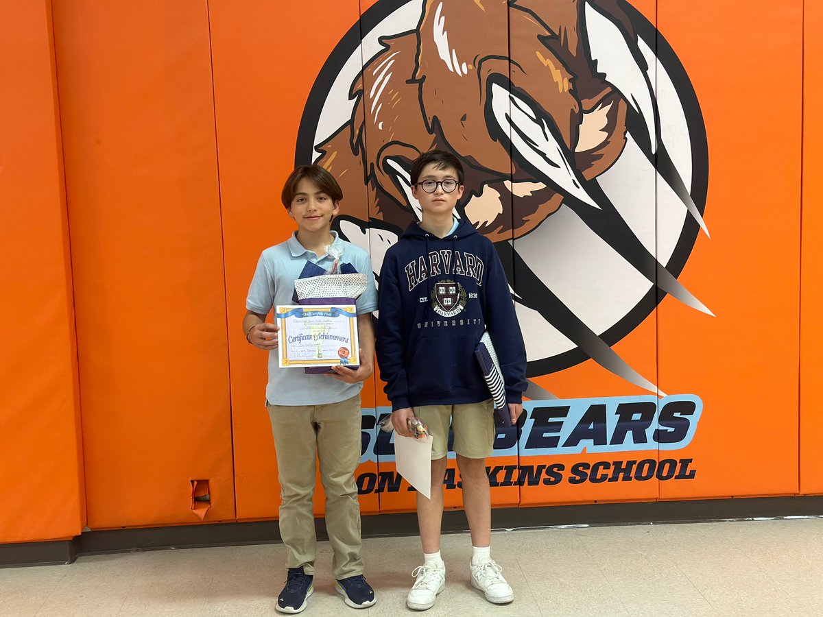 Our Spanish Spelling Bee winner and runner-up.  The Spanish Spelling Bee helps develop self-confidence, communication and public speaking skills, and the ability to thrive under pressure. #itstartswithus #Haskinspride #sunbearsrock @ELPASO_ISD