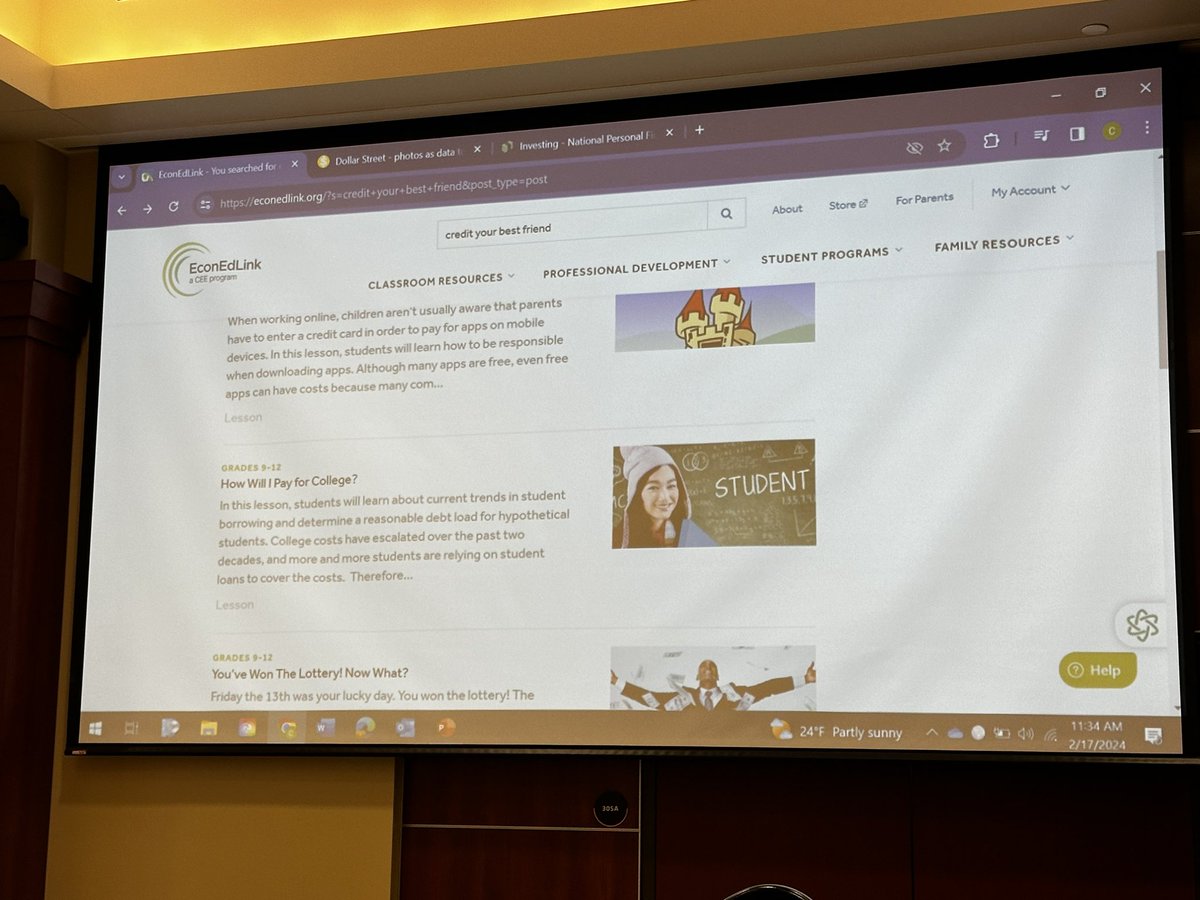 NHTOYMc's tweet photo. Economics and Engagement with the @KSecon team! So many ideas for any Social Studies classroom. #KSSSCon24 https://t.co/WD73AqJXV0