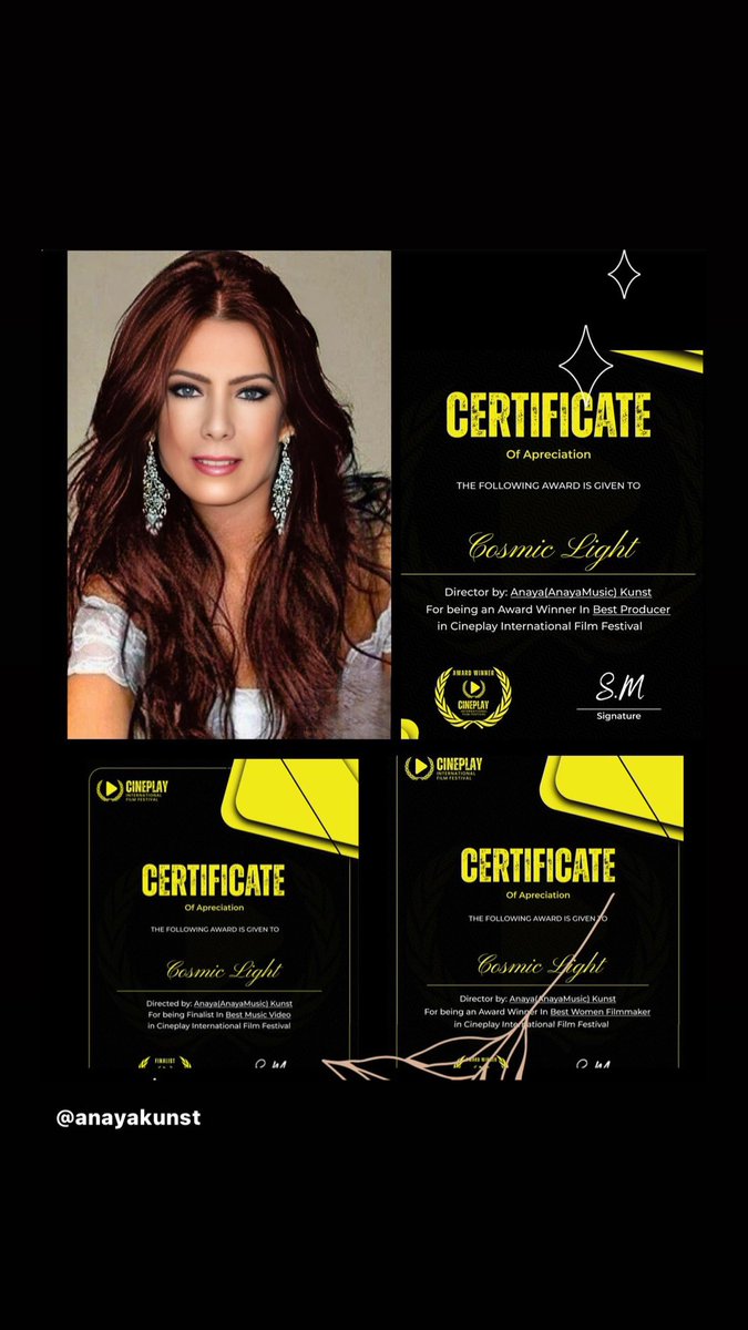 Beyond thankful “Cosmic Light is Award Winner. 🏆🏆🏆at #Cineplay International Film festival in Best Producer and best women filmmaker, UK, 2024.Watch: youtu.be/D6aho1bTGfs?si…