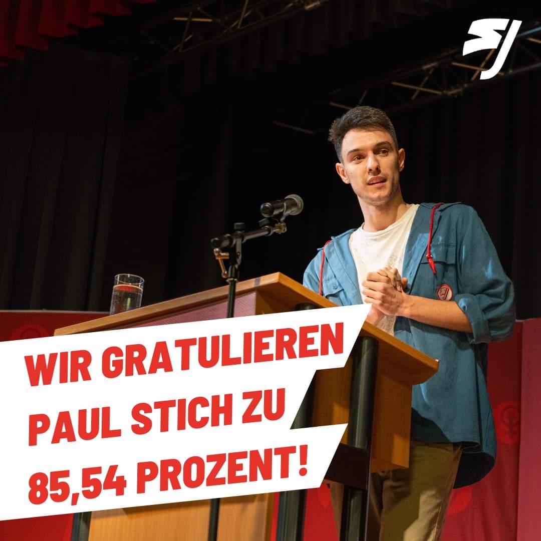 Sozialistische Jugend (@sj_oesterreich) on Twitter photo "Um die Krisen der Gegenwart zu bewältigen, müssen wir mit den Regeln des Marktes brechen!"
Wir gratulieren unserem Verbandsvorsitzenden <a href="/paul_stich_/">Paul Stich</a> zu seiner Wiederwahl! ✊ "Um die Krisen der Gegenwart zu bewältigen, müssen wir mit den Regeln des Marktes brechen!"
Wir gratulieren unserem Verbandsvorsitzenden <a href="/paul_stich_/">Paul Stich</a> zu seiner Wiederwahl! ✊