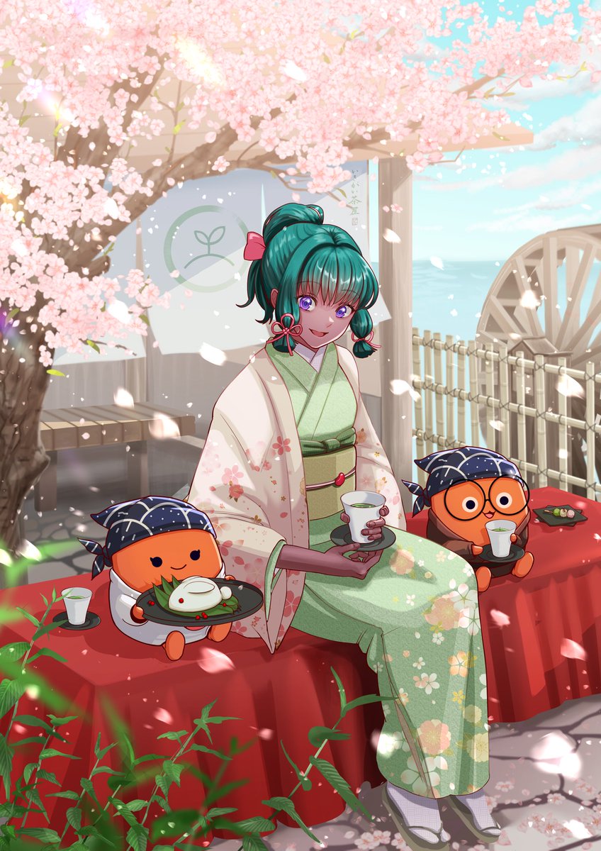 Here's my entry to the contest! 
All commissions are memorable, but this time I chose this one.
I included quaint landscapes and accessories that evoke Japanese nostalgia. Thanks to Alch, it was an honor and a good memory to have it featured at the MODA event.

#AzukiCreator2023