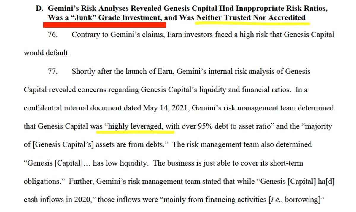 cryptowatchdoge's tweet photo. In 2021, @Gemini determined Genesis was a "JUNK GRADE" investment... yet didn't tell their own customers.
-NYAG
https://t.co/Uc2pYfWZmP
#geminiearn #winklevoss #cryptoscams #cryptocrimes #investorfraud https://t.co/qr1MnJrHpH