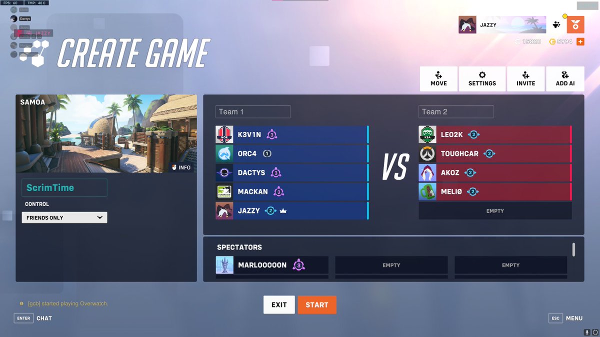 Jazzzy6974's tweet image. classic melio scrim #goingin first map is SOON 44 mins later :3