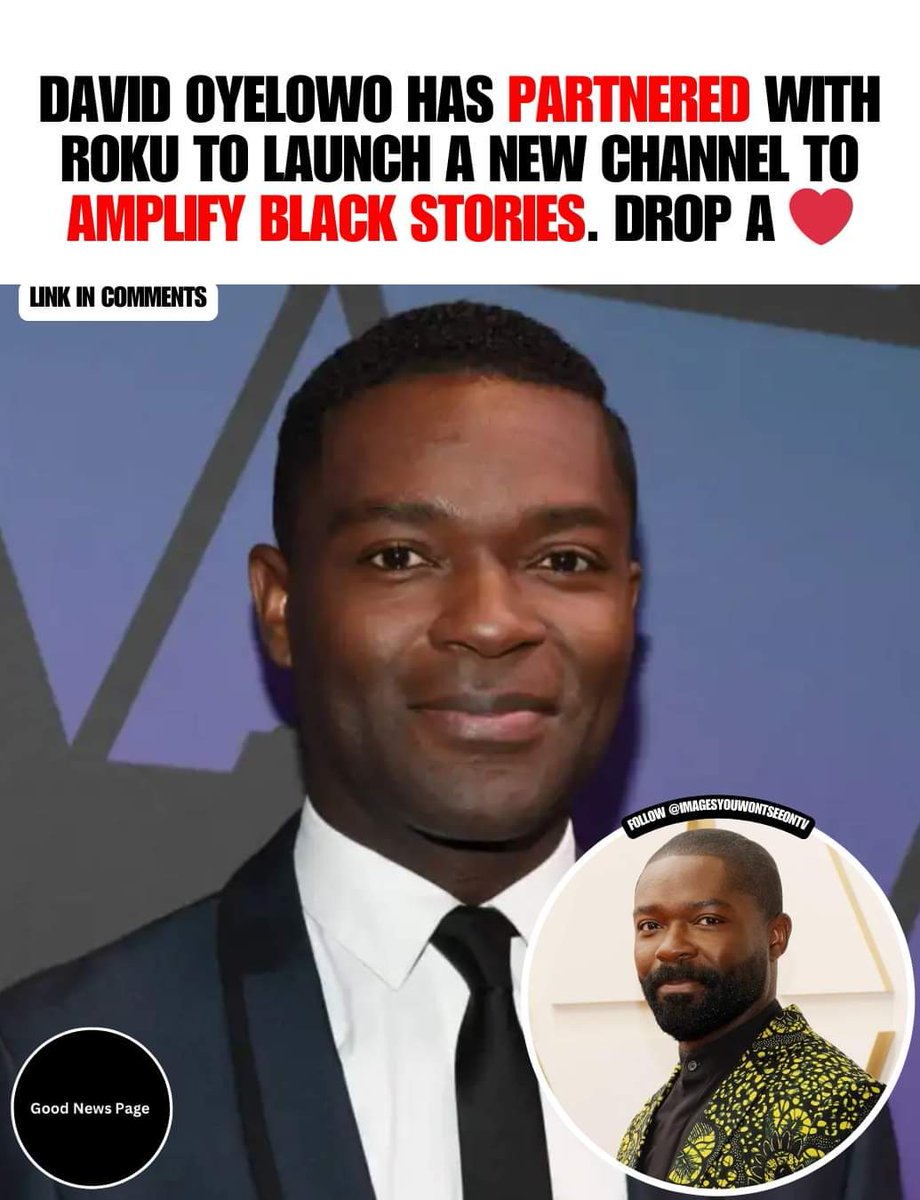 Exciting news! 📺 David Oyelowo partners with The Roku Channel to launch Mansa Mix, a free, ad-supported streaming TV station celebrating Black culture worldwide! 🌍✨ 

#mansamix  #DavidOyelowo  #rokuchannel  #streamingtv  #BlackCulture  #diversenarratives  #imagesyouwontseeontv