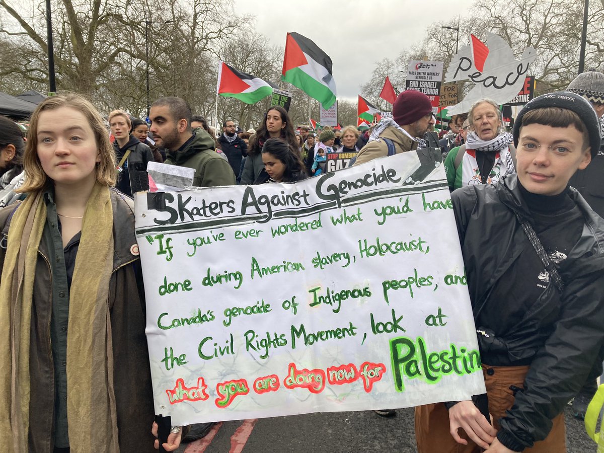 ‘Skaters Against Genocide’ ask you to look at what you are doing now during a Genocide.

Everyone can be part of this growing movement in solidarity with Palestinians, to pressure our political leaders to stop the genocide in Gaza NOW. 

#GazaGenocide 
#SolidarityIsBeautiful