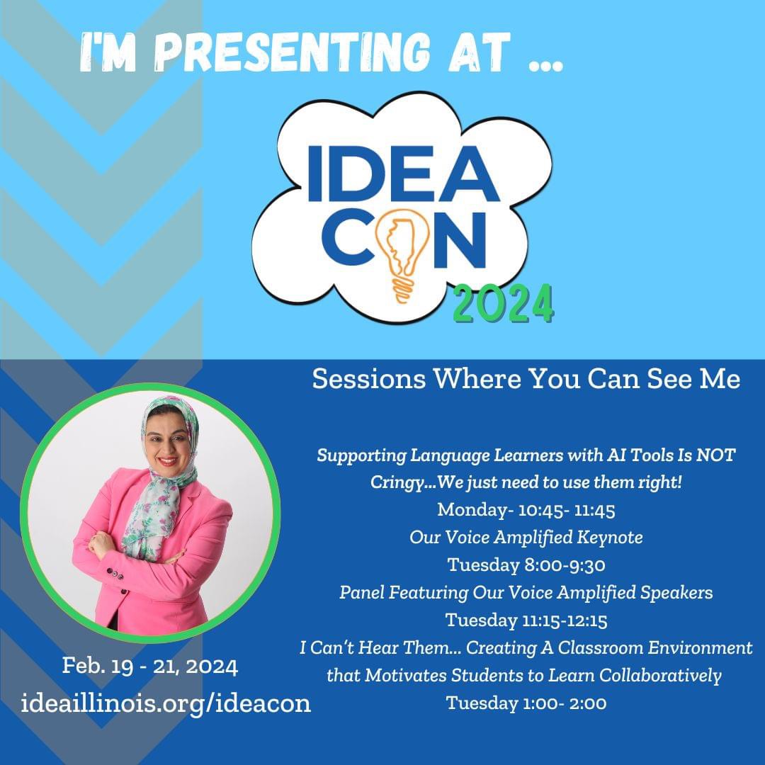 Excited to be at IDEAcon this year! Here are my sessions! Lots of fun!