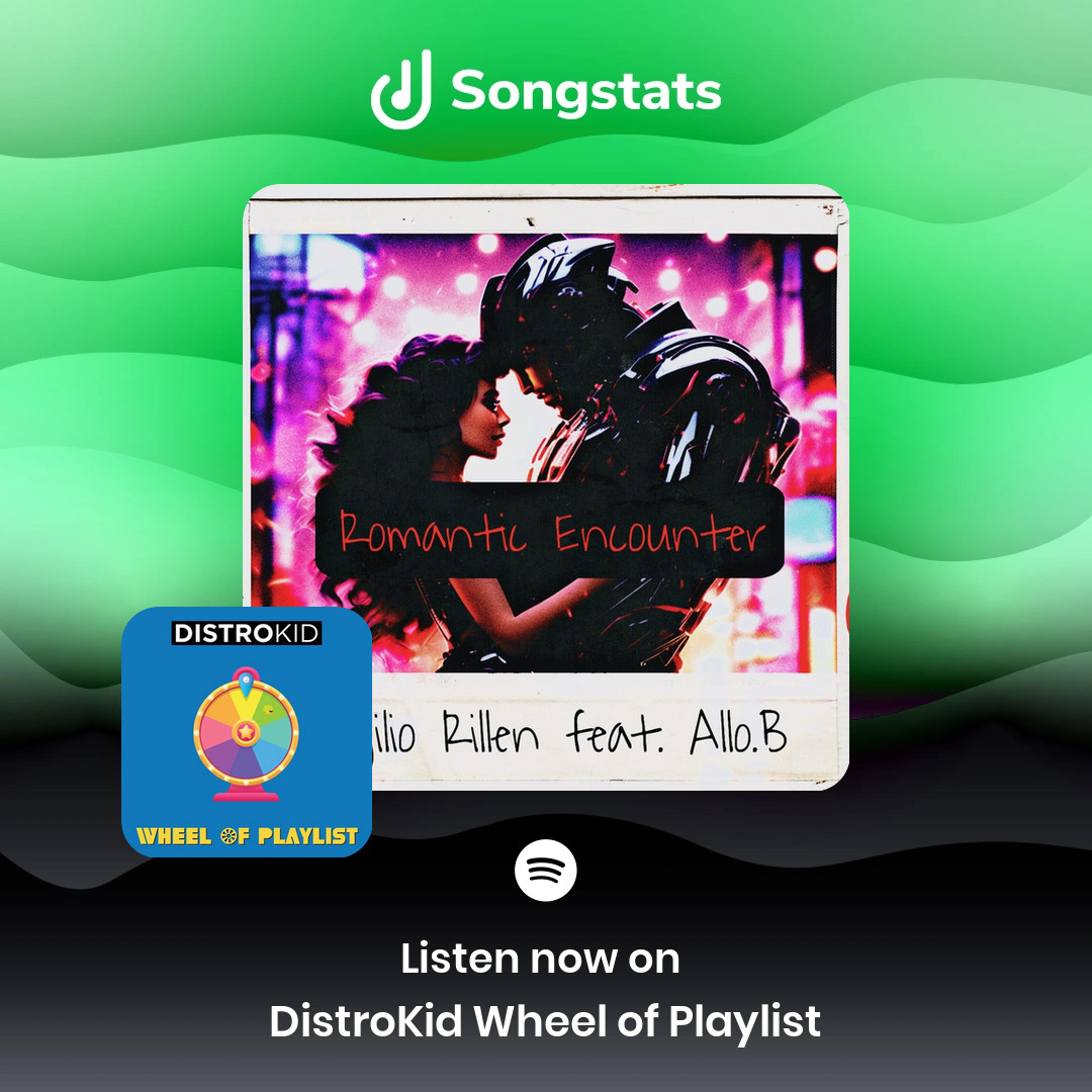 @ril_ent_music Did you know that 'Romantic Encounter' was added to 'DistroKid Wheel of Playlist' with over 388K Followers on Spotify!