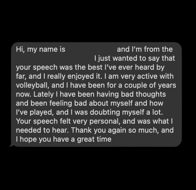 Sam_Demma's tweet photo. "The highest human act is to inspire." Your words and actions matter. Choose them wisely, and they will benefit the people around you. #EmptyYourBackpack 🎒 https://t.co/UqqFNiMCWx