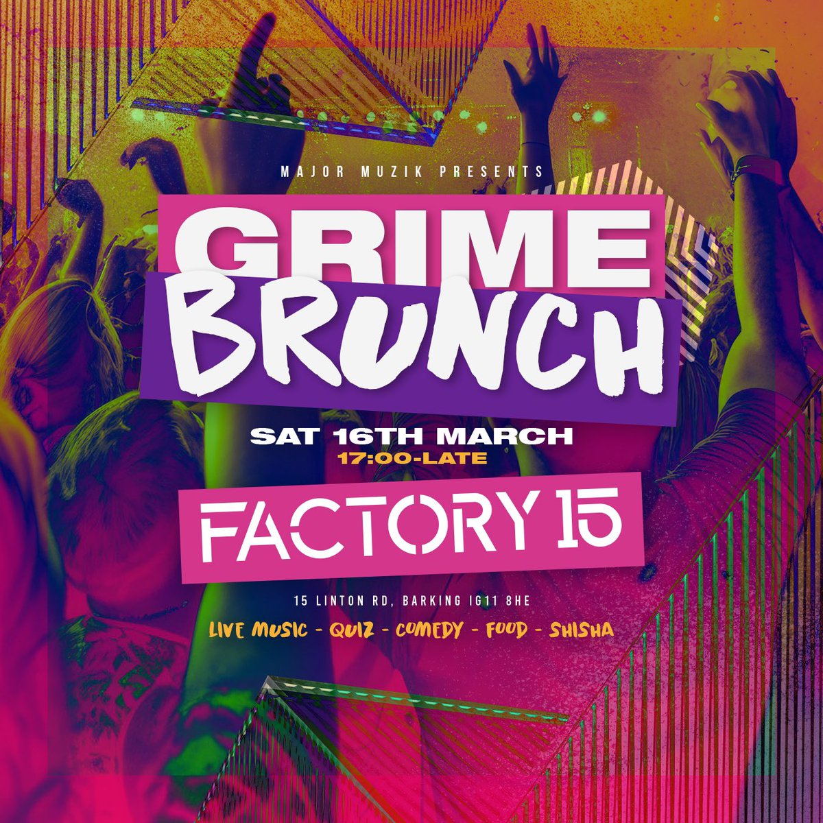 grimebrunch's tweet photo. Get your EARLYBIRD tickets now! 
👉https://t.co/JmoDFBXB7l 
#grimebrunch #grime #brunch #16thMarch2024 https://t.co/qnV2SdOtVw