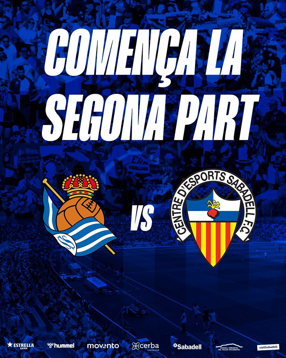 CESabadell's tweet photo. ⏱ 46’ | 0-1 | #RealBSabadell

🔛 En marxa la segona meitat a Zubieta!

🔥 Amb tot, equip!

#EscollimElSabadell https://t.co/iUnHDuN7lm