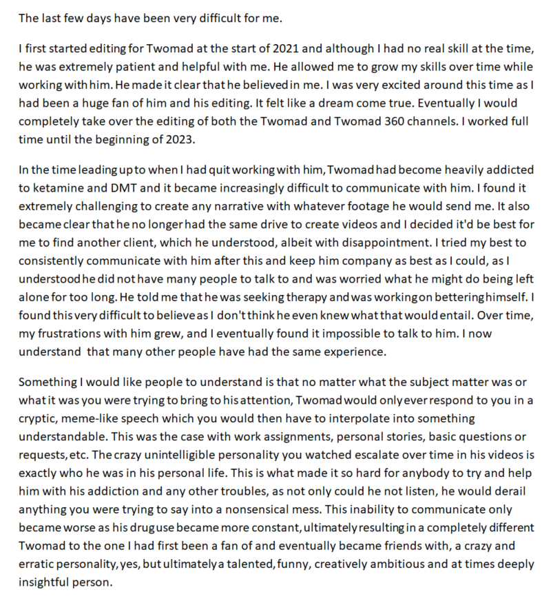 BoxJonno's tweet photo. Wanted to share my thoughts about Twomad. https://t.co/o51HM0jVnd