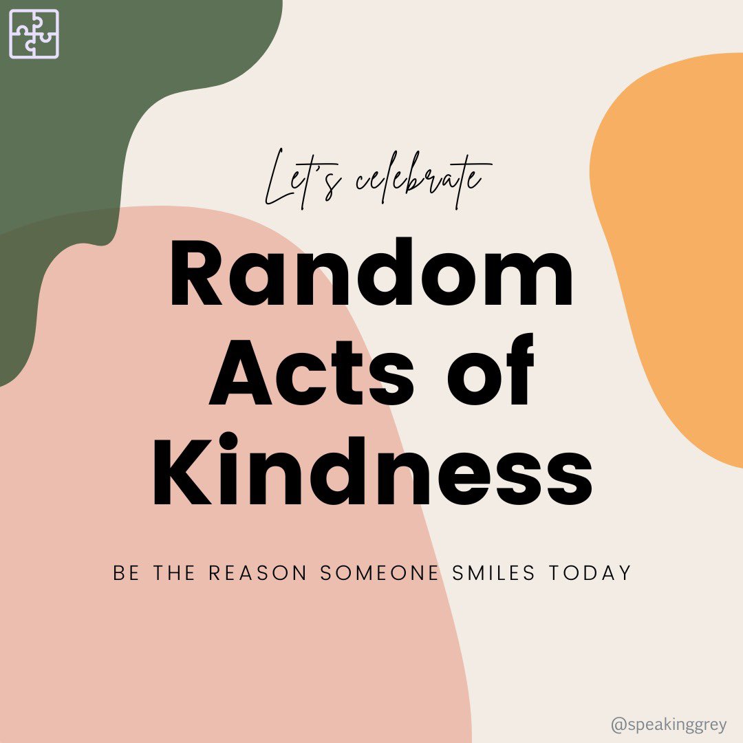 It's Random Acts of Kindness Day! Let's celebrate by spreading love, positivity, and kindness wherever we go. Whether it's a smile, a compliment, or a small gesture, let's make someone's day brighter. #bekind #kindness