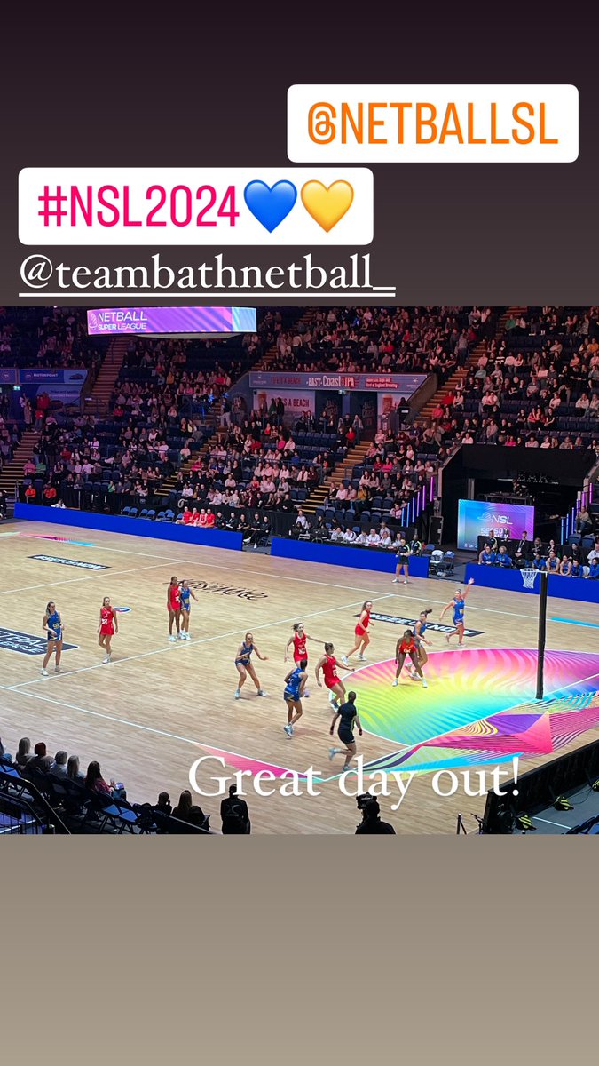 Supporting <a href="/TeamBathNetball/">Team Bath Netball</a> - what a great day out at the #NSL2024 #seasonopener