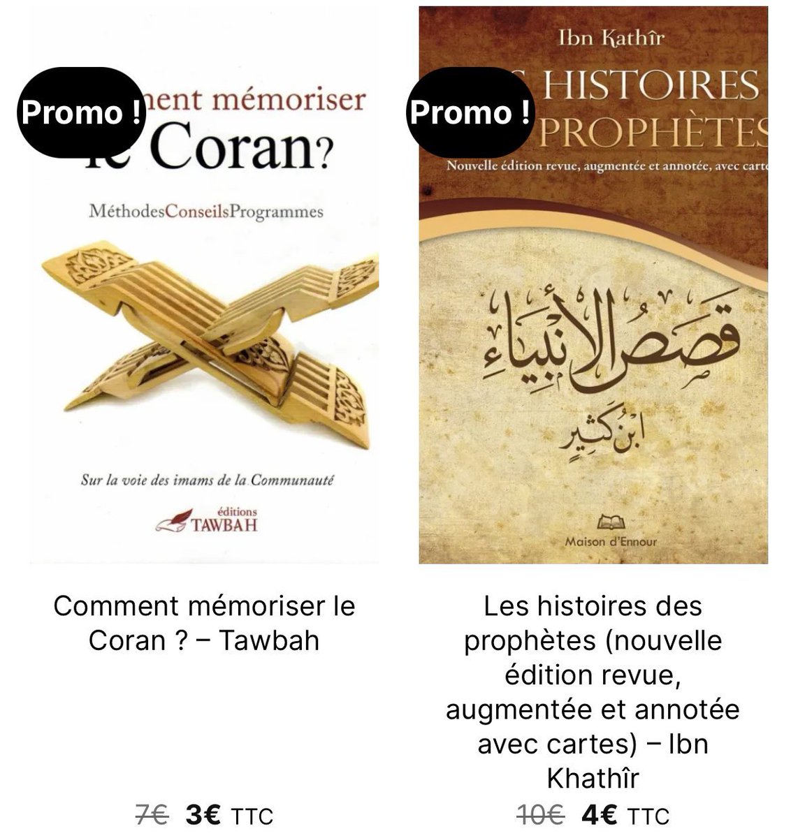 HayatCollection's tweet image. -60% sur TOUT le site ! 💕

Livres à partir de 2€

Lien : HAYATCOLLECTION.FR

(Les livres en rupture de stock ne s’affichent plus sur le site)