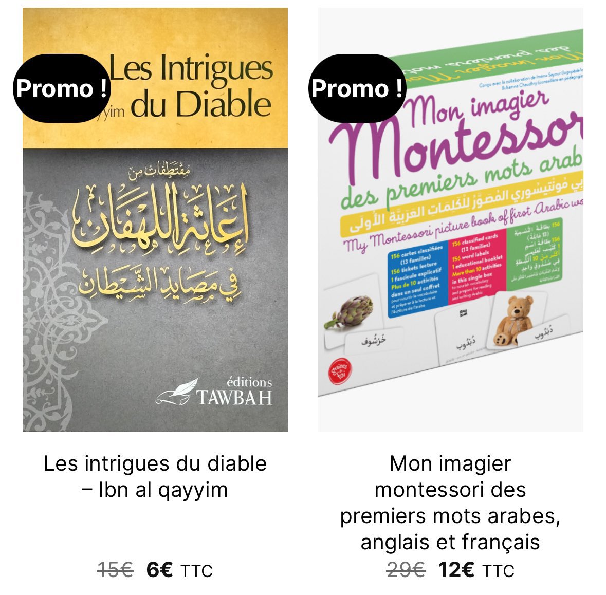 HayatCollection's tweet image. -60% sur TOUT le site ! 💕

Livres à partir de 2€

Lien : HAYATCOLLECTION.FR

(Les livres en rupture de stock ne s’affichent plus sur le site)