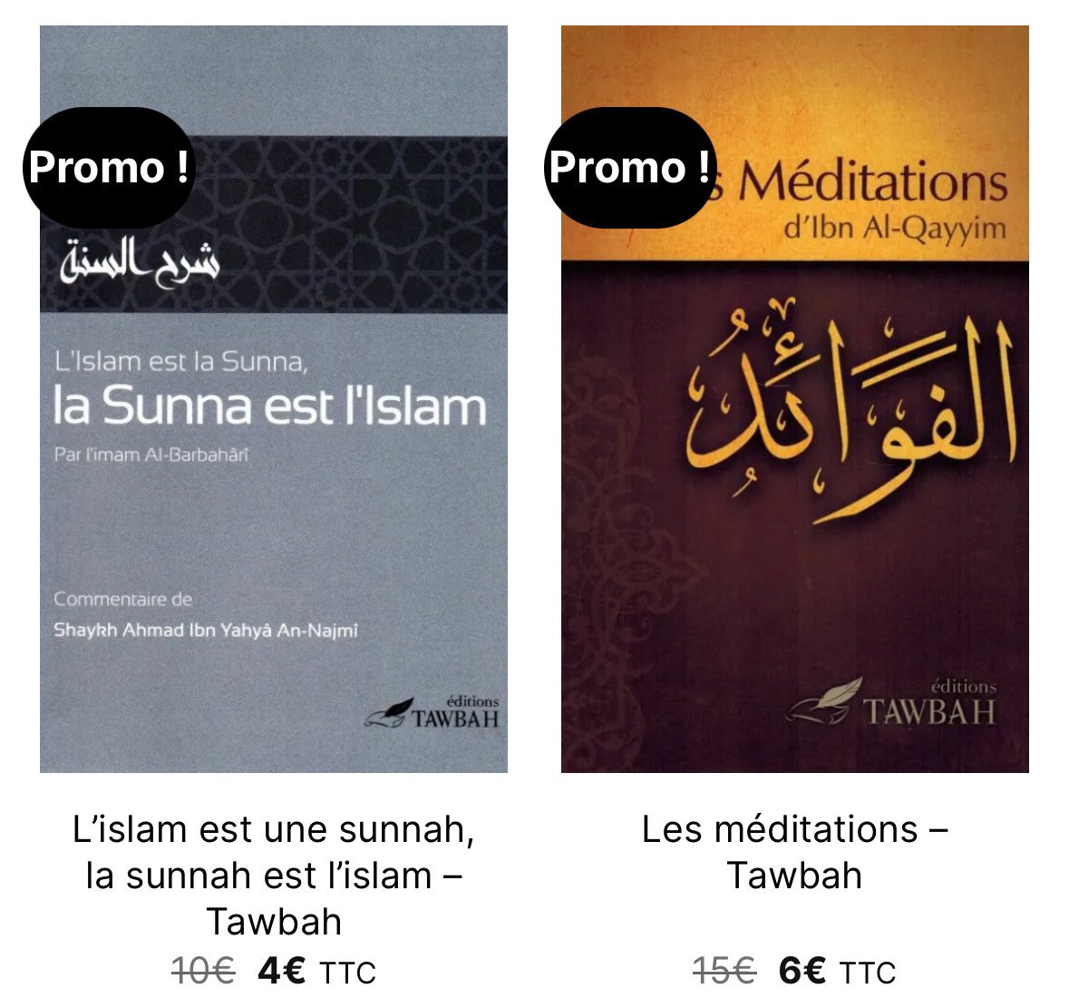 HayatCollection's tweet image. -60% sur TOUT le site ! 💕

Livres à partir de 2€

Lien : HAYATCOLLECTION.FR

(Les livres en rupture de stock ne s’affichent plus sur le site)