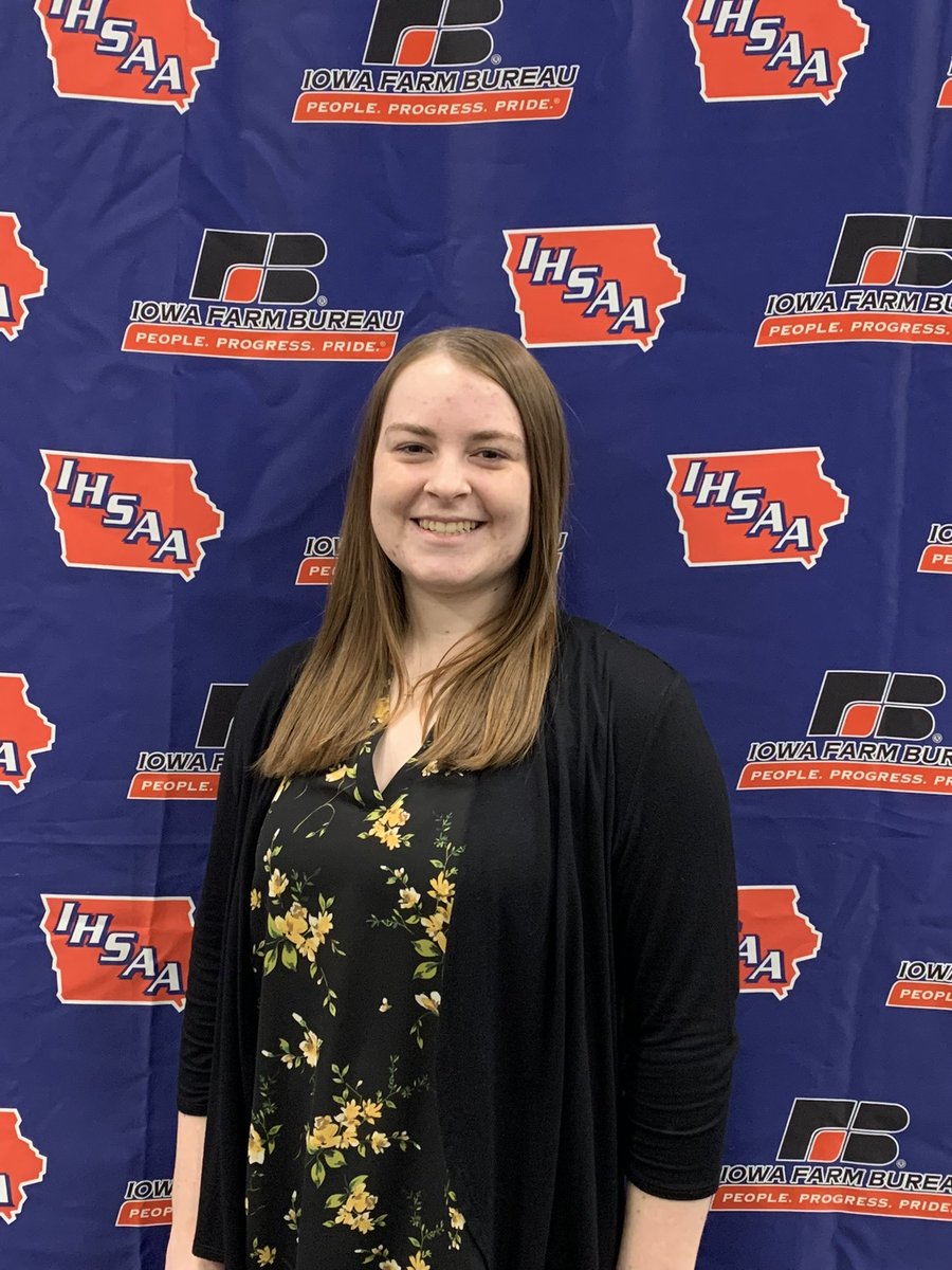 CONGRATULATIONS to vocalist Paige Bobolz from Kingsley-Pierson High School and her choir director (and mom) Jill Bobolz on an outstanding performance of the National Anthem to open Saturday’s Session 10 of the State Wrestling Tournament!  Great job, Paige!!