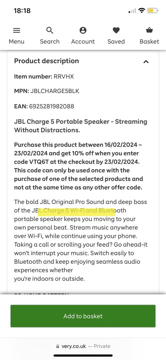 SSt3f's tweet photo. @VeryHelpers You have finally changed the product short desc, but your main description still lies. I wonder how many other people couldn’t be bothered to spend 2 hours trying to get your customer service person to understand what the problem was. Fuming. https://t.co/1jdf8Bw1uU