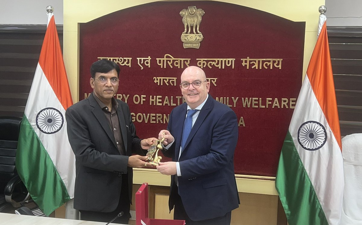 Austausch mit dem Minister für Gesundheit der Republik Indien: Arzneimittel, Lieferketten, Digitalisierung, Pandemieabkommen, Marktzugang der Deutschen Gesundheitswirtschaft sowie #fairrecruitment bei der Fachkräfteanwerbung, waren die  Themen.

#indien
#pandemievertrag