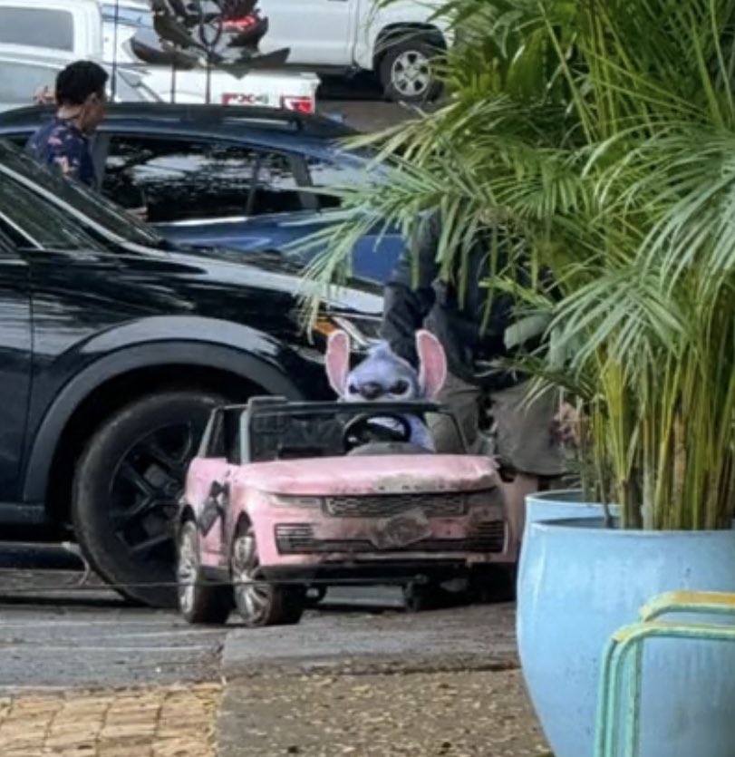 First set photo of Stitch in the live-action ‘LILO &amp; STITCH’ remake.

(Source: PaulinaPullara/TikTok)