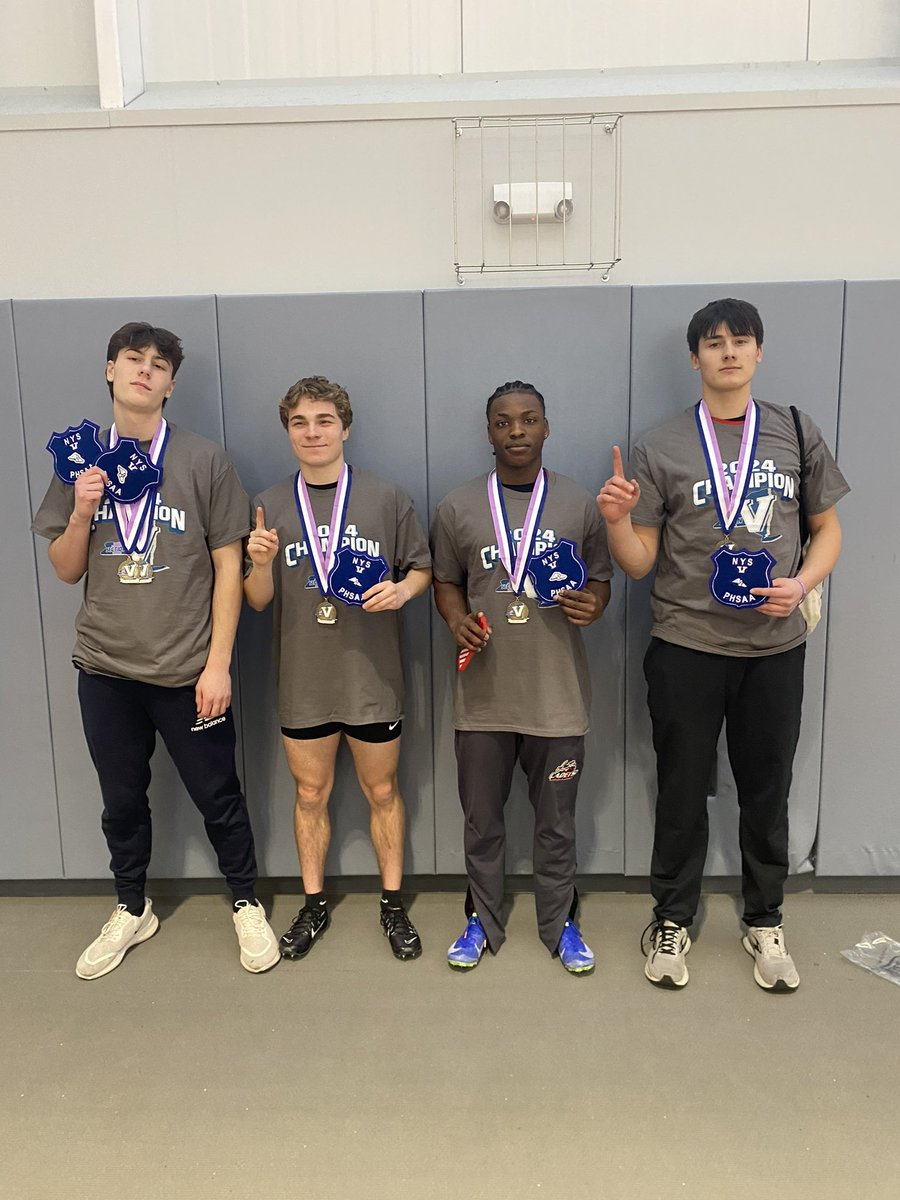 Congratulations to our <a href="/SecVAthletics/">Section V Athletics</a> indoor track and field <a href="/HiltonTrack/">Hilton Track</a> champions!!!! #GoCadets 🍎🏃‍♂️

🥇Manny Robinson-TJ
🥇Jake Palermo- 600m &amp; 4x200
🥇Alexis Gerig- PV
🥇Jake Palermo, Jason Pellechia, Robert Lowry, Bobby Taddeo- 4x200