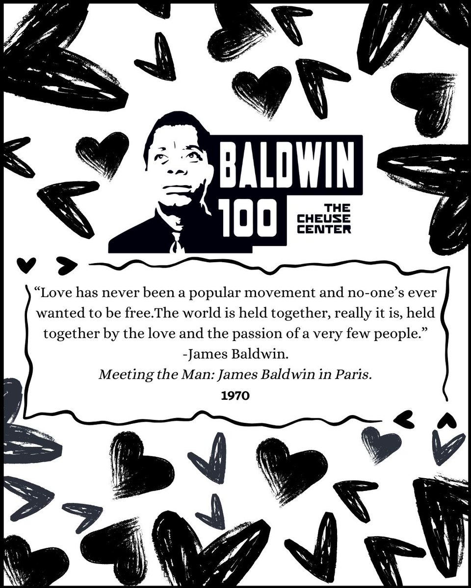 Come read with us this Feb 2024, find that flame of love for each other, Baldwin100-Reads: Nothing Personal and Giovanni's Room are our current reads. cheusecenter.gmu.edu/baldwin100/bal… #Baldwin100