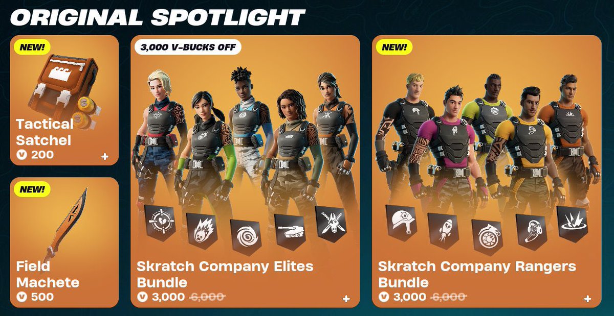 FREEZA9292's tweet photo. "Skratch Company" BUNDLE out upgrade of the banner skins with selectable styles.
Use code FREEZA9292 in the item shop #ad #EpiPartner #Fortnite https://t.co/G3fATWCR0V