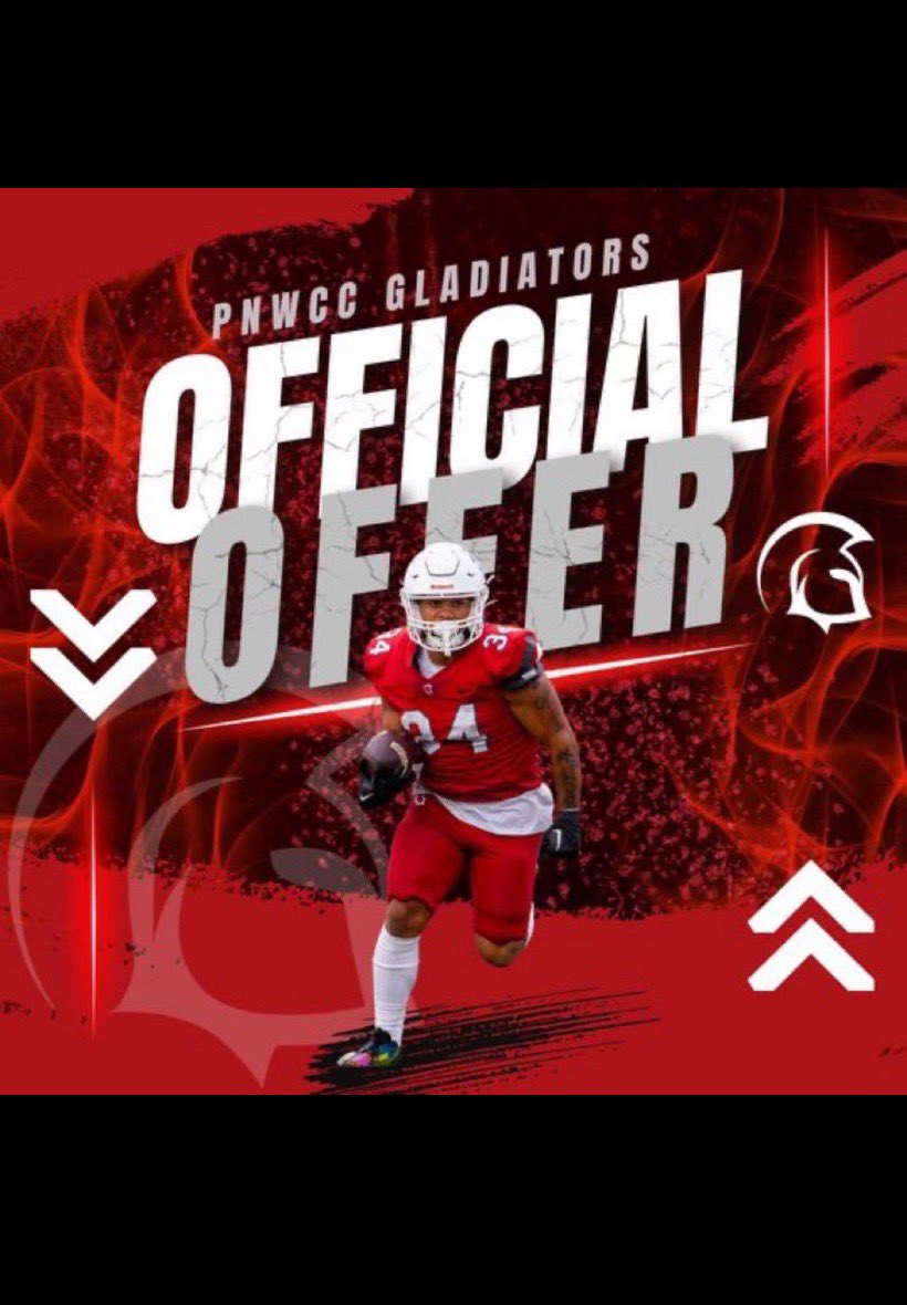 After a great talk with @CoachDyerPNWCC I am very blessed to announce that I have received an offer to continue my athletic and academic career at @PNWCCFootball #GoGladiators #Blessed