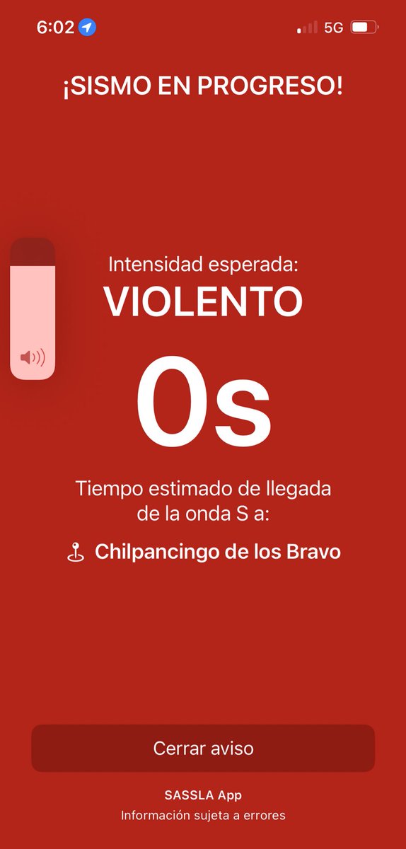 #sassla bien oportuno aviso a tiempo! 

#TenemosSismo #sismo #sismomexico #sismoguerrero #Chilpancingo