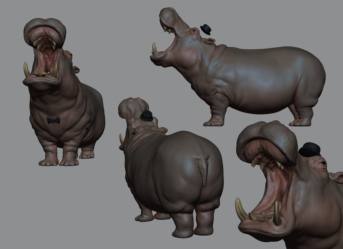Today's sketch
#hippo #zbrush #sketchbook