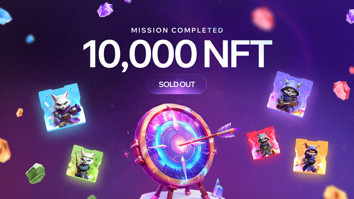 🥷Ninja! It's sold out! 🚀 Target Supply: minted 10,000 NFTs - achieved✅ You did it, we did it, together.