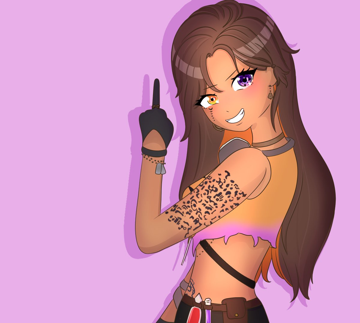 ZumiVT's tweet photo. she's a little mischievous~ @lauratheexplaur #ExplauraArt https://t.co/kHw9NsXbrS