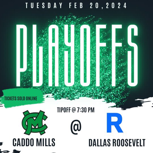 🚨Tuesday February 20, 2024🚨

🏀 Game vs Roosevelt HS
⌚️ 7:30PM
🏟️ F.D. Roosevelt HS
📍 525 Bonnie View Rd Dallas, TX
🎟️ Link TBA (Select passes accepted)

<a href="/CaddoClub/">Caddo Mills Athletic Booster Club</a> <a href="/FoxUnleash/">Caddo Mills Fox Athletics</a> <a href="/Tabchoops/">𝙏𝘼𝘽𝘾🏀📋</a> <a href="/TexasHoopsGASO/">TexasHoops/GASO 🔗</a> <a href="/PrepHoops/">Prep Hoops 🏀</a> <a href="/CaddoMillsISD/">Caddo Mills ISD</a> <a href="/CSmithBball/">Craig Smith</a> <a href="/KodiCrane/">Kodi Crane</a> <a href="/luke__allison/">Luke Allison</a>