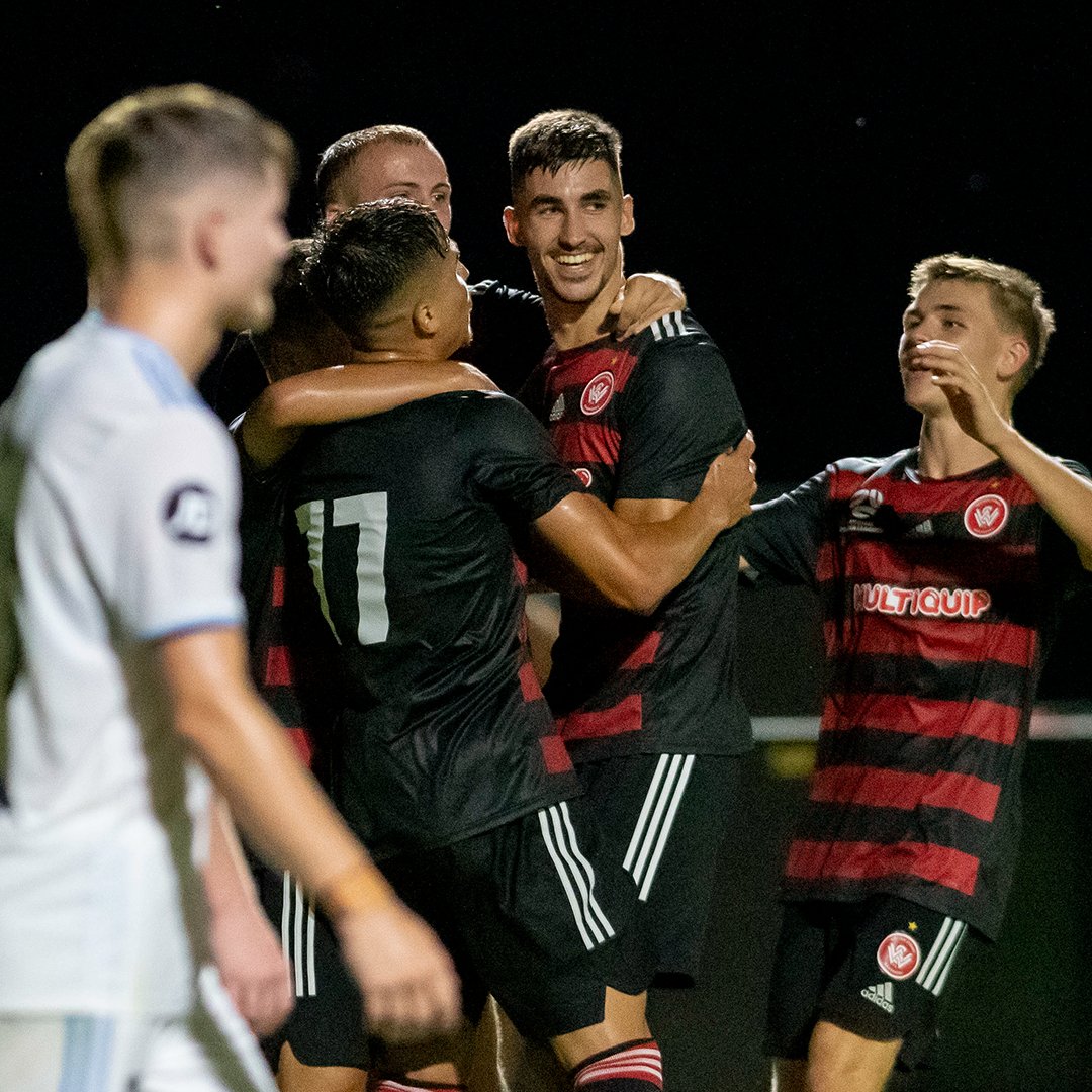 wswanderersfc's tweet photo. Our @NPLNSW first grade squad got a winning start to the season after a 3-1 victory over Sutherland Sharks last night!

📰 Match report to come... #WSW #WSWvSUT https://t.co/xfOmk2VvcQ